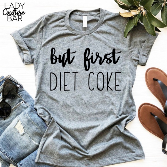 Tops - Funny But First Womens Tshirt, Tee Shirt, Top Grey